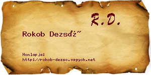Rokob Dezső névjegykártya
