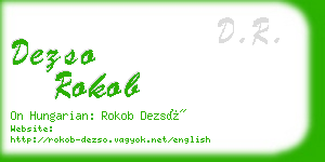 dezso rokob business card